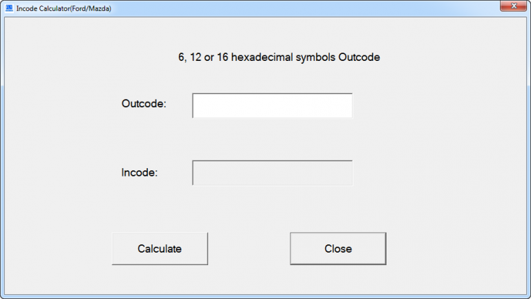 Ford outcode incode calculator