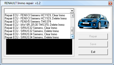 Renault immo code